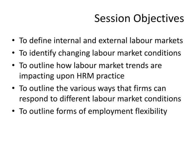 Ch 4 The Labour Market Context Of Hrm