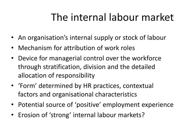Ch 4 The Labour Market Context Of Hrm