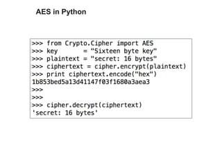 AES in Python
 
