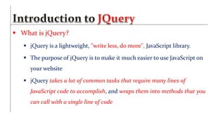 Introduction to jQuery | PDF