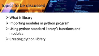 CBSE-Class 12-Ch4 -Using Python Libraries - SasikalaJayaprakash | PPT