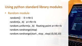CBSE-Class 12-Ch4 -Using Python Libraries - SasikalaJayaprakash | PPT