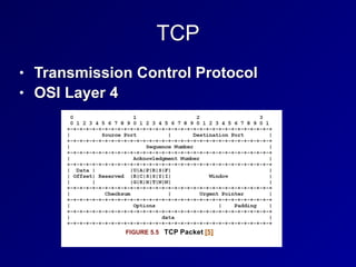 TCP
• Transmission Control Protocol


• OSI Layer 4
 
