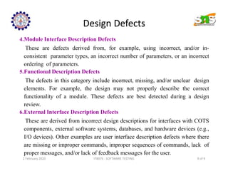 Example Defect Ui unit 1 various software testing description | PDF