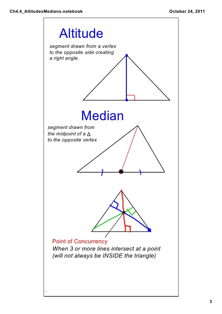 Ch4.4 Altitudes and Medians
