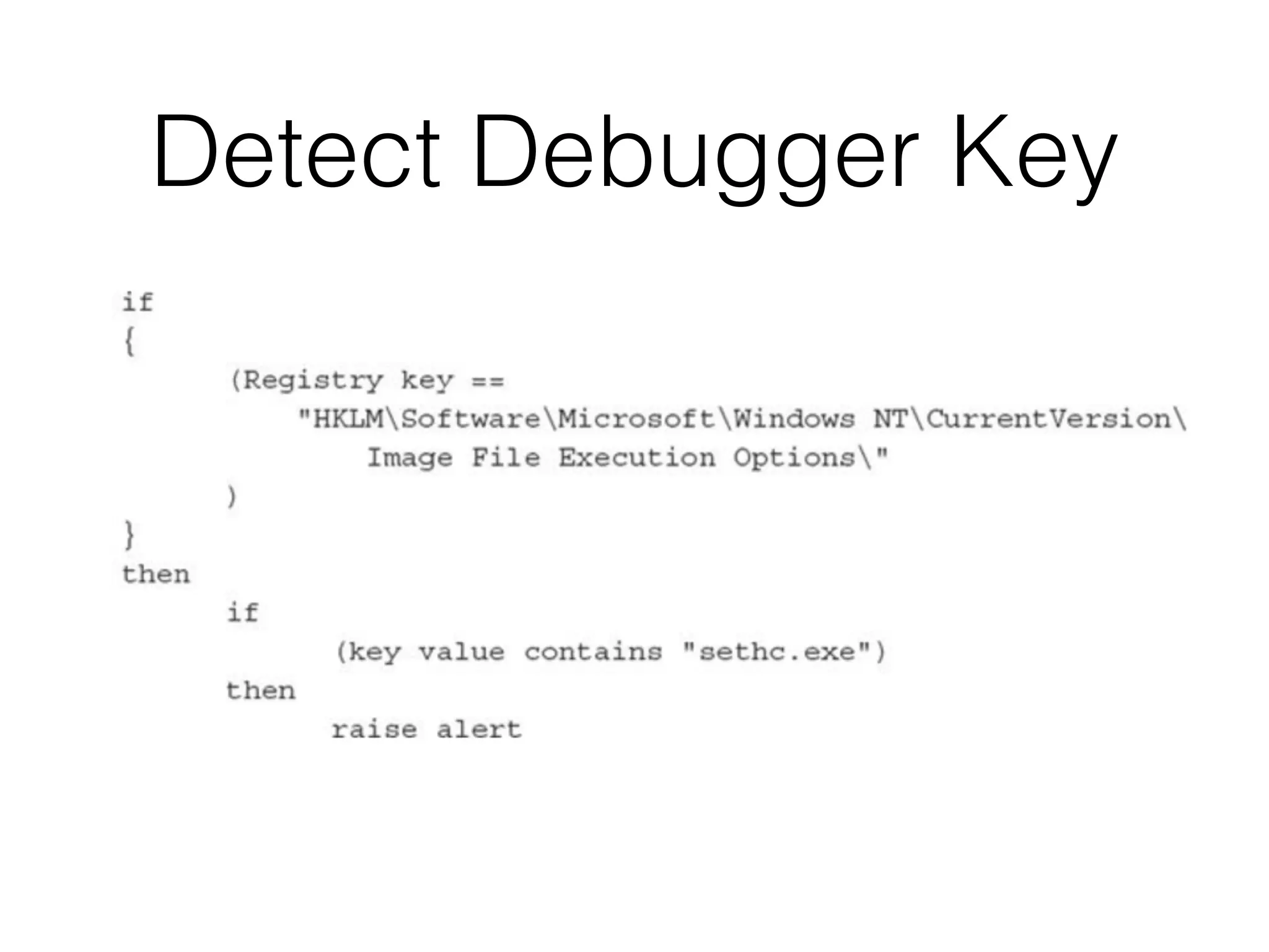 Detect Debugger Key
 