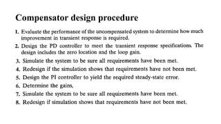 Compensator design procedure
 