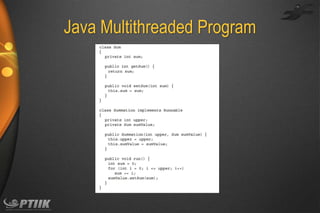 Java Multithreaded Program

 