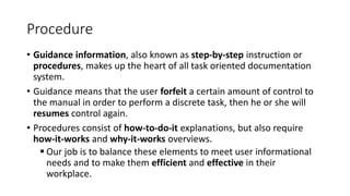 Software Documentation "writing to guide- procedures"