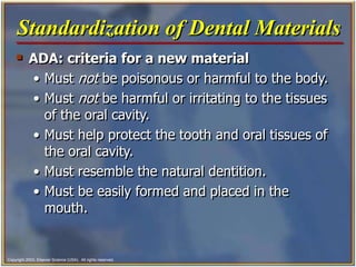 Dental materials (C) | PPT