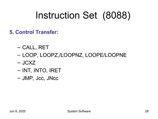 Machine Language of Intel 8088: Instruction format and Types | PPT