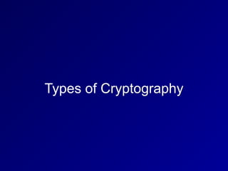 Types of Cryptography
 