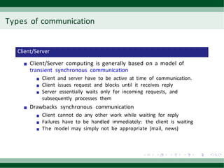 Comprehensive Overview of Communication and Synchronization in ...