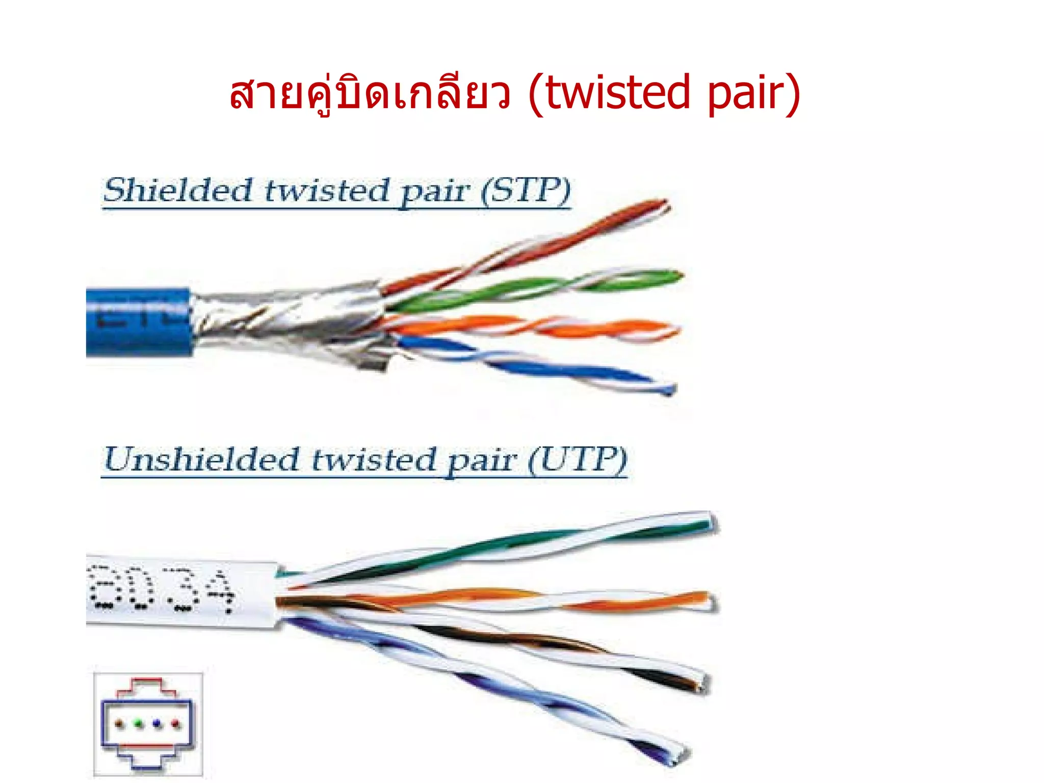 สายคู่บิดเกลียว  ( twisted pair)  