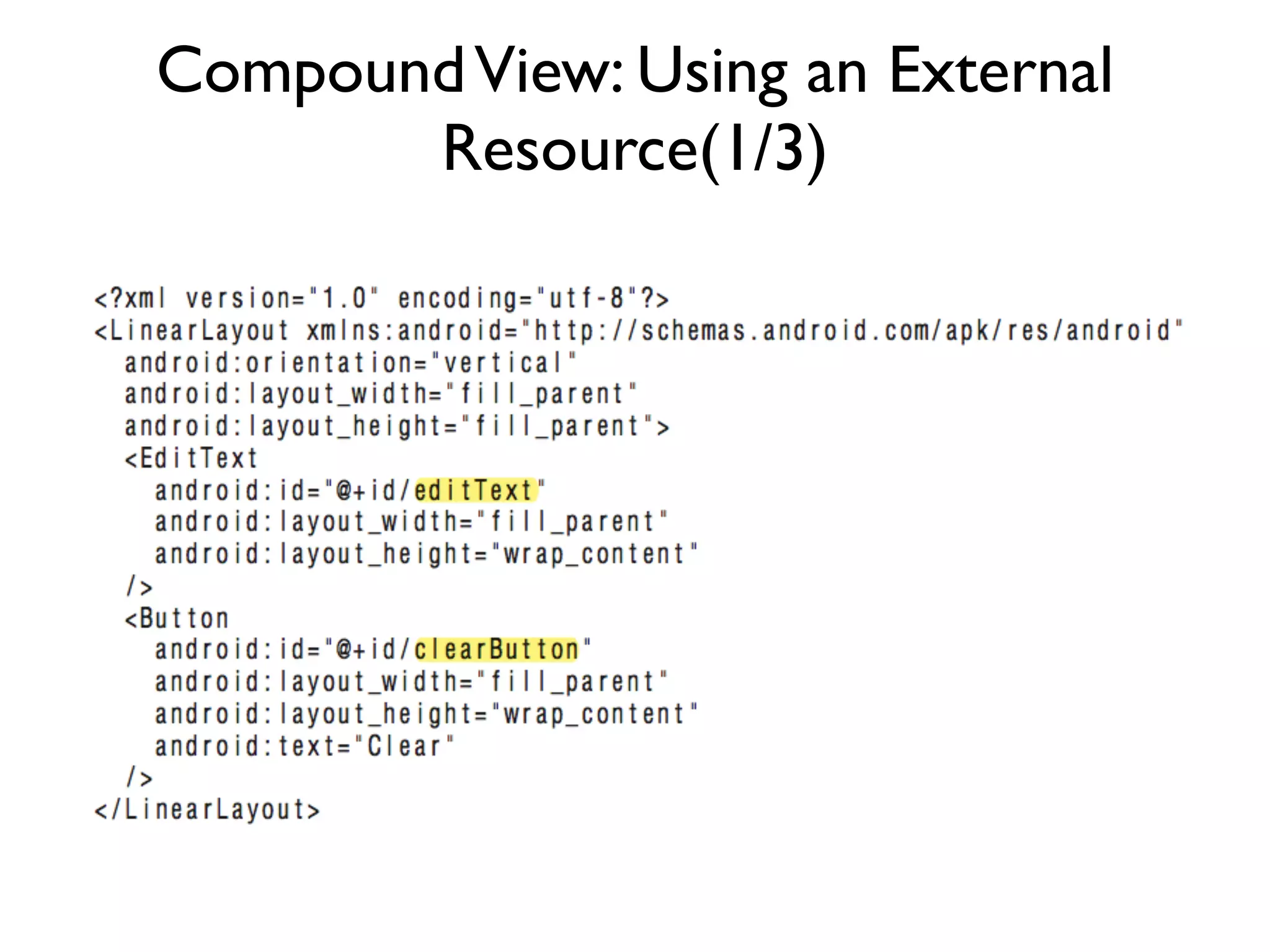 Compound View: Using an External Resource(1/3) 