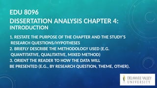 Ch 4 Dissertation Analysis Power Point .pptx