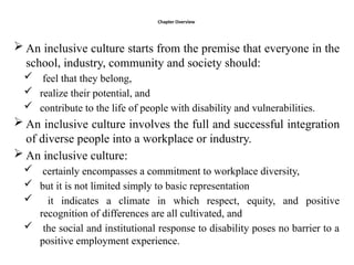 The introduction to inclusiveness chapter four means | PPTX