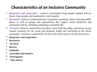 The introduction to inclusiveness chapter four means | PPTX