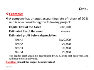 Estimated Capital Example Ch 4 Investment Appraisal.hjhuhfgjhegppt | PPT
