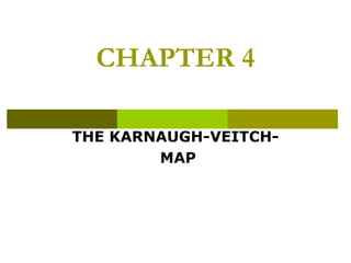 CHAPTER 4
THE KARNAUGH-VEITCHMAP

 