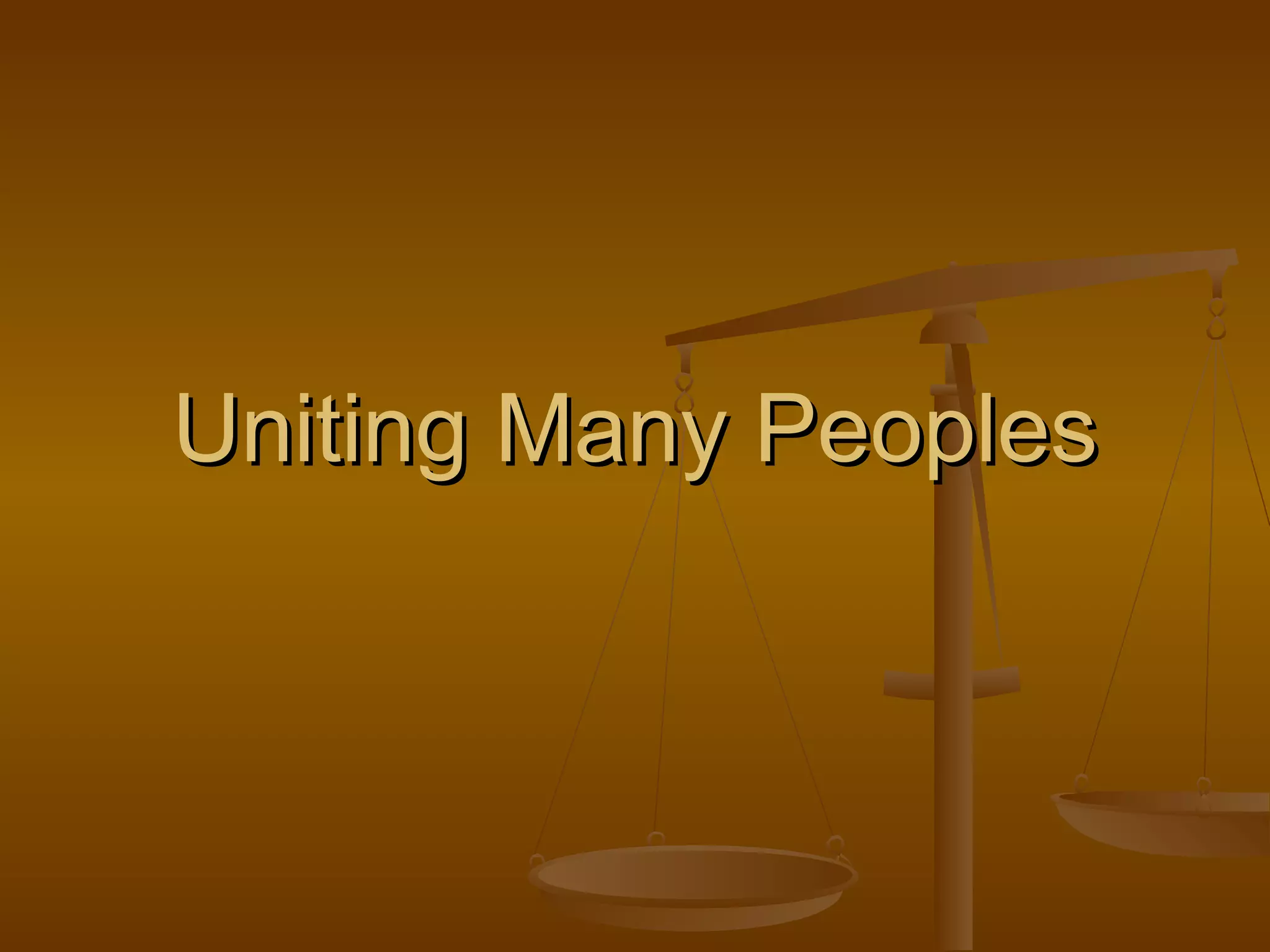 Uniting Many Peoples

 