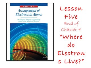 Lesson
 Five
  End of
 Chapter 4
 “Where
   do
Electron
s Live?”
 
