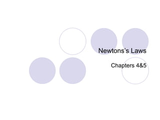 Newtons’s Laws Chapters 4&5 