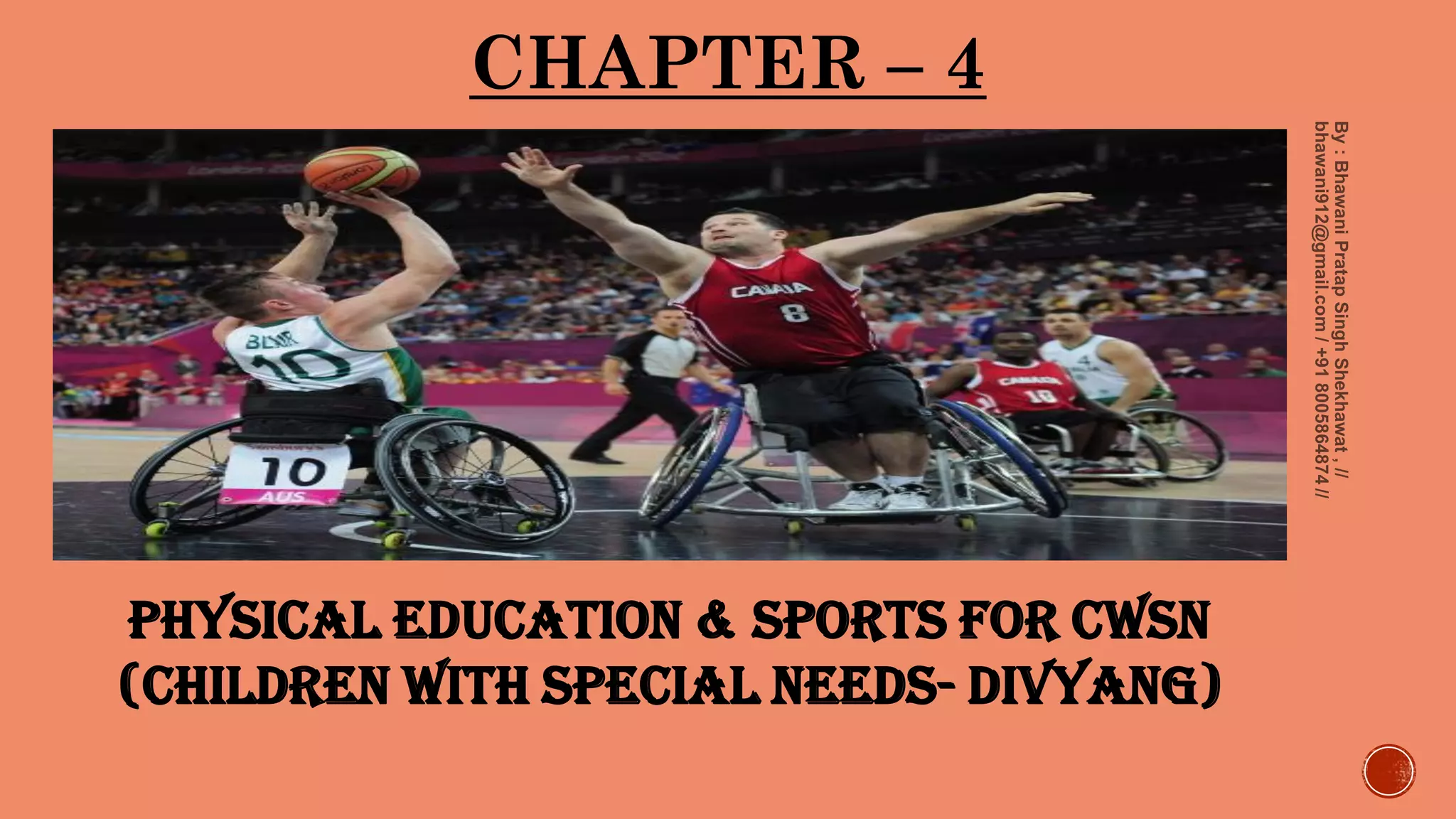 class11th Ch 4 physical education & sports for CWSN by bhawani pratap ...