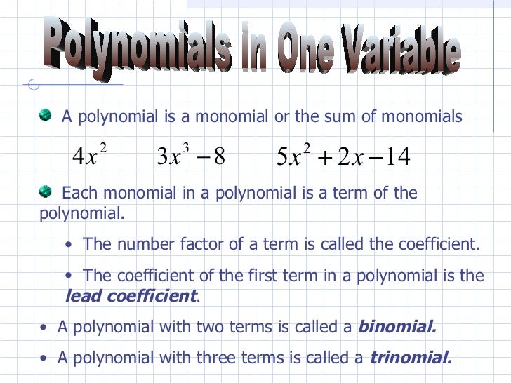 Ch4 Polynomials