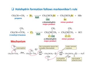 Halohydrin Example Ch4ppt.pdf, major organic reactions chemistry | PDF