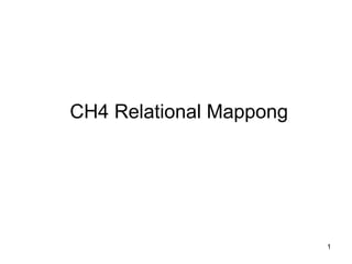 CH4 Relational Mappong 