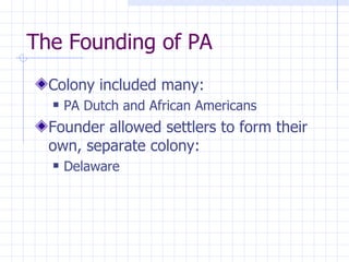 Ch 4, Sec 2 Middle Colonies | PPT