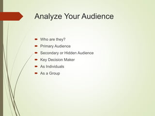 The audience | PPTX | Business | Business and Finance