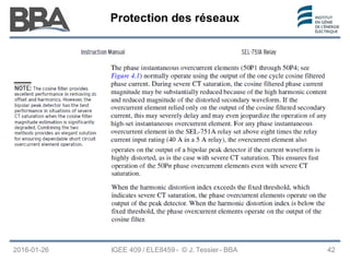 Protection des réseaux
Protection des réseaux
Protection des réseaux
2016-01-26 IGEE 409 / ELE8459 - © J. Tessier - BBA 42
 
