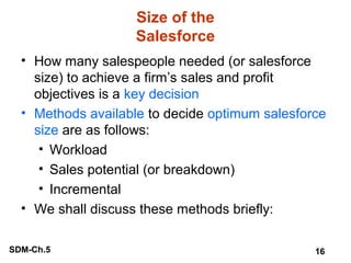 Organising and Staffing the Salesforce