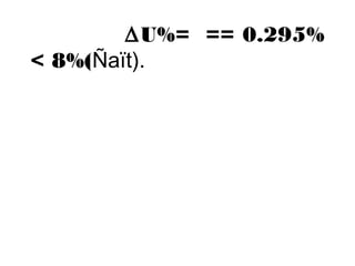 DU%= == 0.295% 
< 8%(Ñaït). 
 
