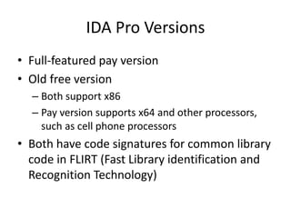Practical Malware Analysis: Ch 5: IDA Pro | PPTX