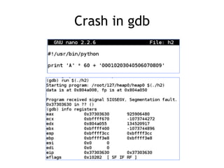 CNIT 127 Ch 5: Introduction to heap overflows | PDF