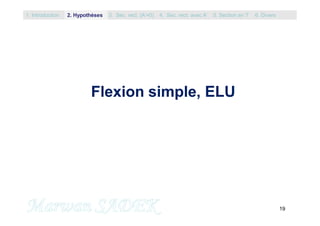 19
Flexion simple, ELU
1. Introduction 3. Sec. rect. (A’=0) 5. Section en T2. Hypothèses 4. Sec. rect. avec A’ 6. Divers
 