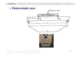 4
M. SADEK
 Flexion simple / pure
1. Introduction 3. Sec. rect. (A’=0) 5. Section en T2. Hypothèses 4. Sec. rect. avec A’ 6. Divers
 