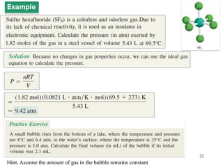 21
Hint. Assume the amount of gas in the bubble remains constant
 