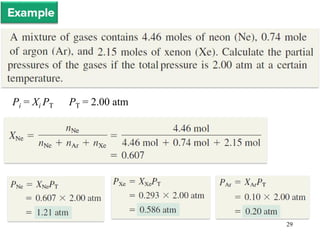 29
Pi = Xi PT PT = 2.00 atm
 