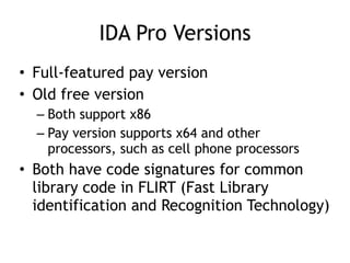 CNIT 126 5: IDA Pro | PDF