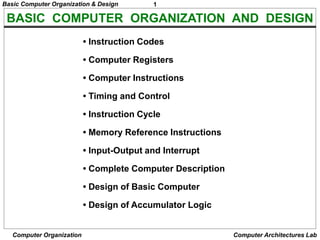 BASIC COMPUTER ORGANIZATION AND DESIGN | PPT