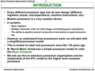 BASIC COMPUTER ORGANIZATION AND DESIGN | PPT