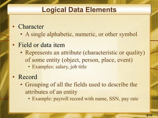 ch 5 Data Resource Management Data Resource Management .ppt