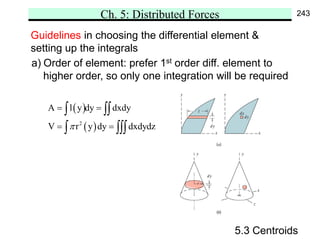 Distributes force system centroid and moment of inertia | PDF