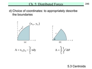Distributes force system centroid and moment of inertia | PDF