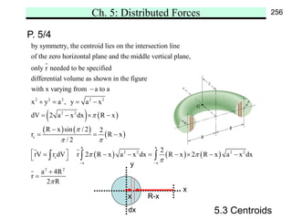 Distributes force system centroid and moment of inertia | PDF