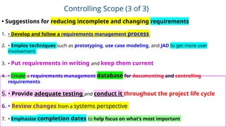ITPM ch5 project scope management notes